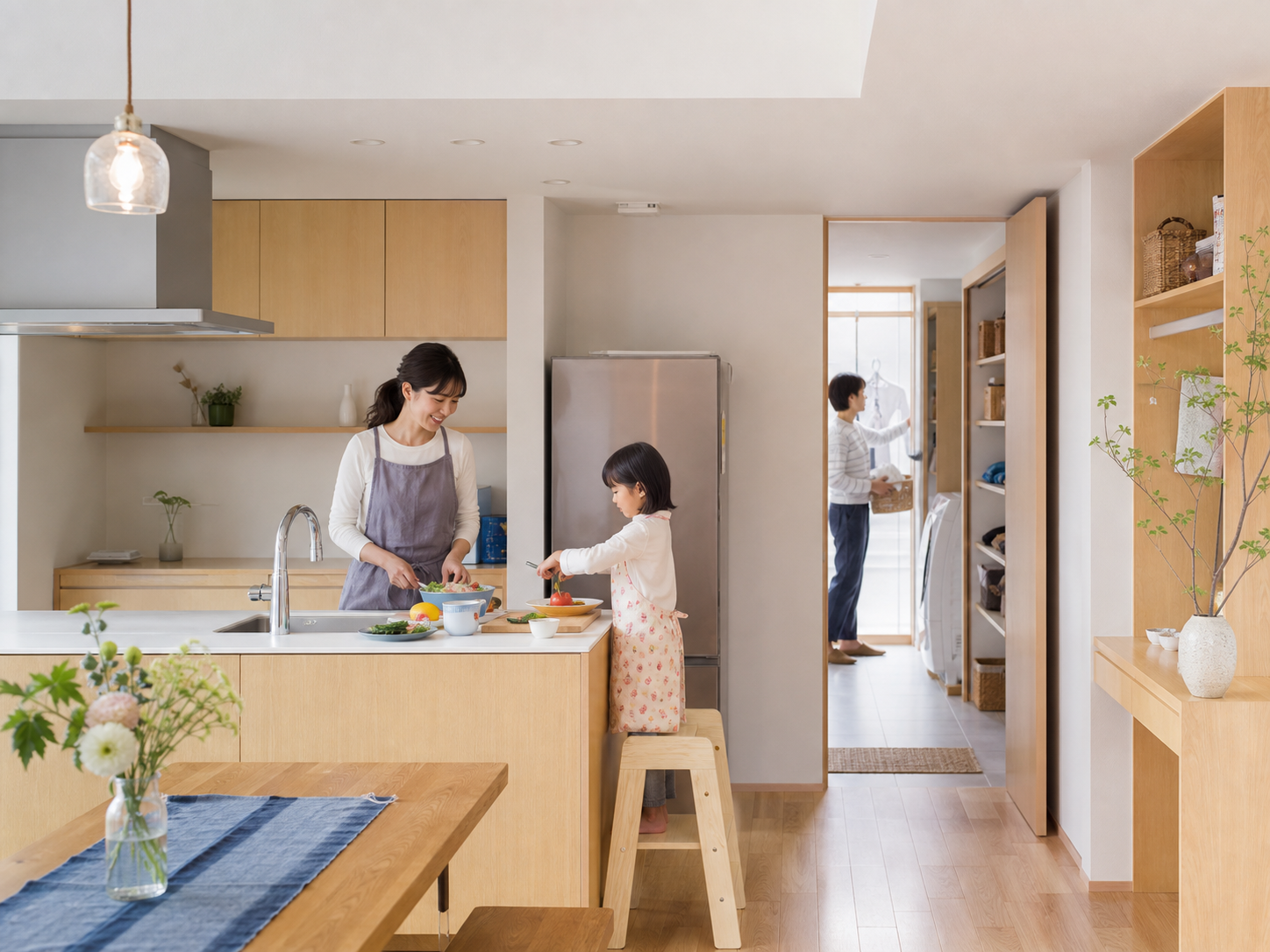家族で料理を楽しめる家事動線